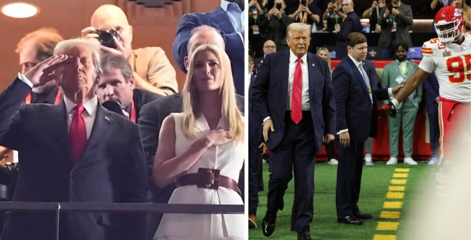 donald trump super bowl 2025 ivanka taylor swift travis kelce