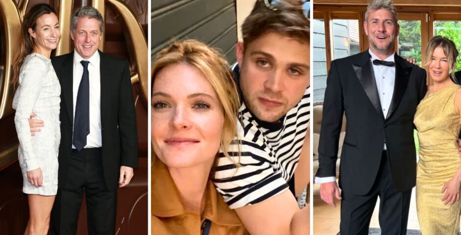 bridget jones mad about the boy cast real love lives relationships hugh grant wife anne leo woodal girlfriend meghann fafhy rennee zellweger boyfriend ant anstead