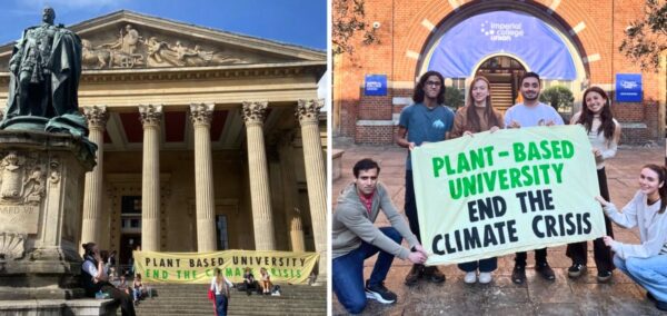russell group unis uk univiersities students vote vegan plant-based food imperial college london university of bristol