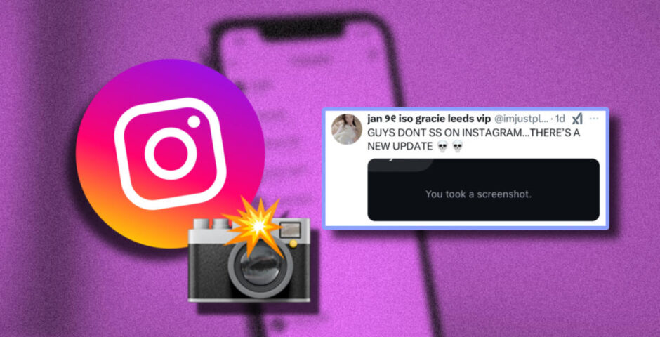 Instagram screenshot messages