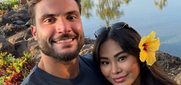 Davide with his new girlfriend