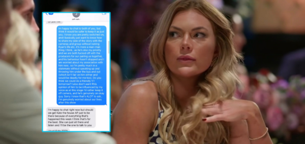 Jacqui sent text messages to Jeff during MAFS Australia 2025
