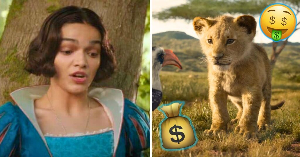 disney live action remakes box office made the most money made the least money snow white the lion king