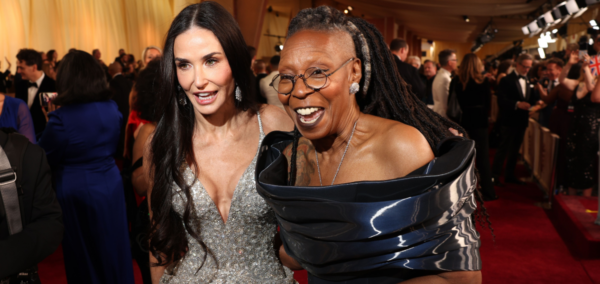 demi moore whoopi goldberg oscars 2025 lipreader red carpet