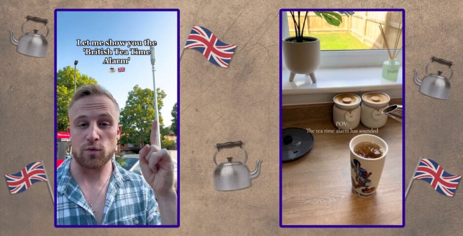 british tea time alarm