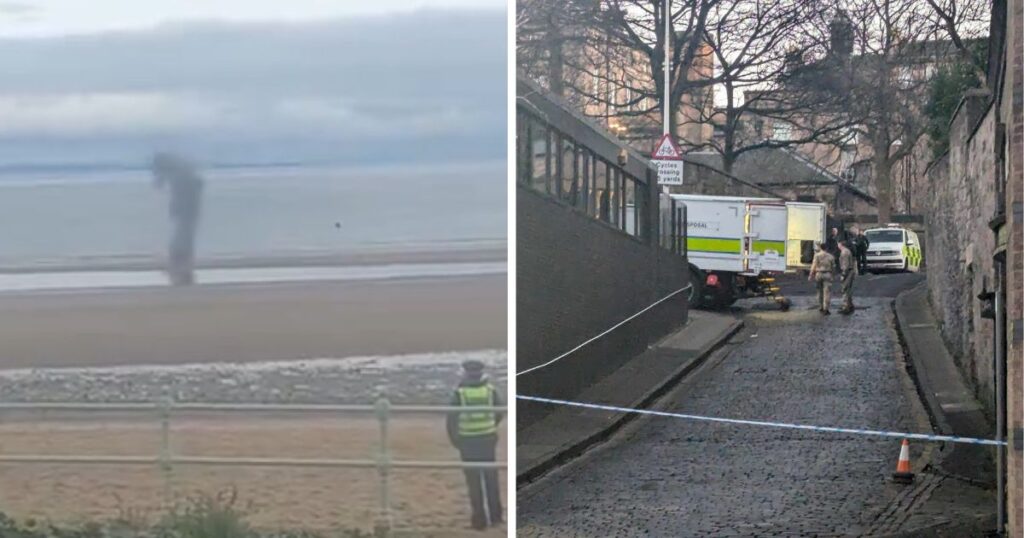 explosion portobello beach