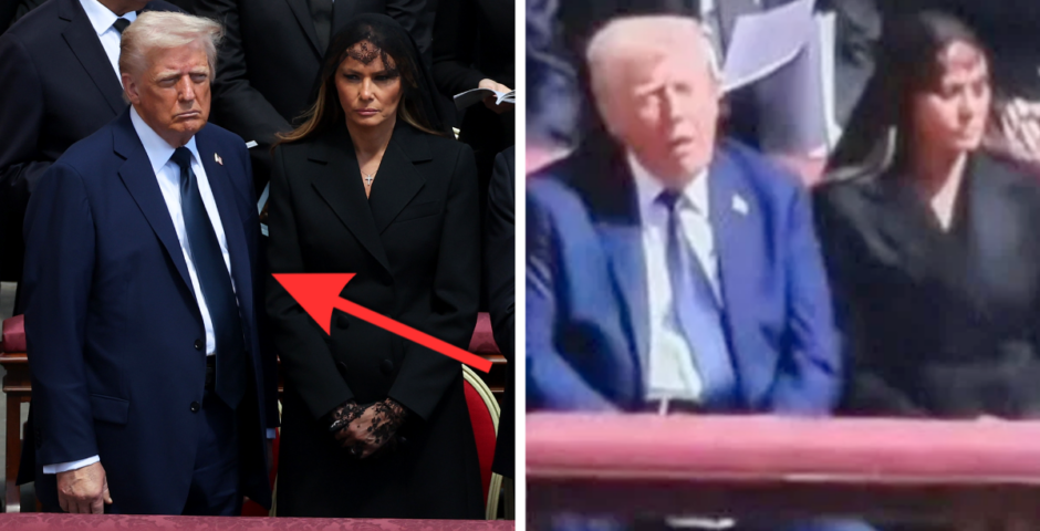 Donald Trump at Pope Francis funeral