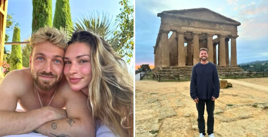 sam thompson split zara what been up to also samie love island