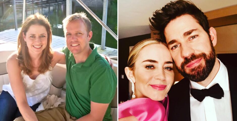 the office us cast real love lives jenna fischer and lee something john krasinski emily blunt