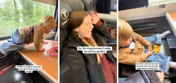 Influencer took child into first class on train