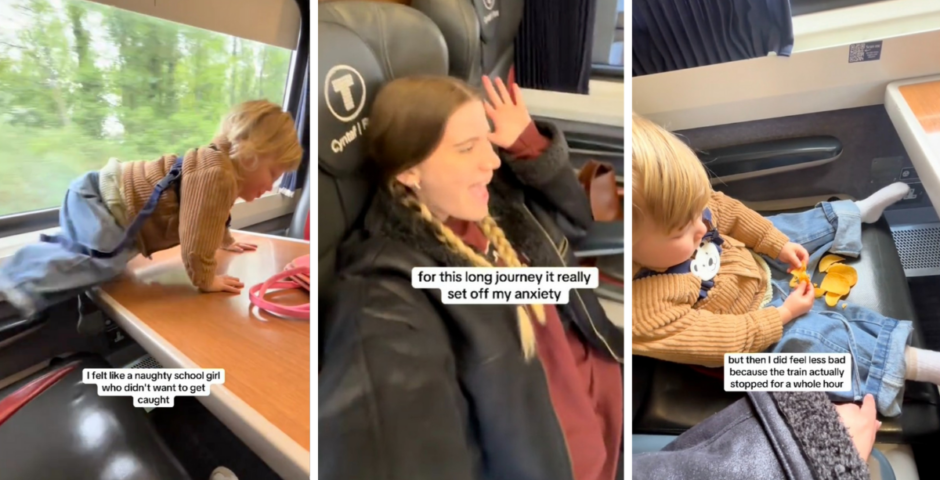 Influencer took child into first class on train