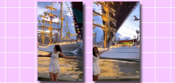 Influencer Brooklyn Bridge ship crash