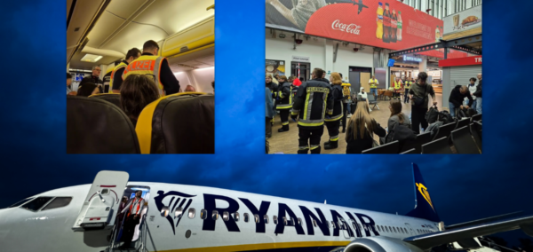 Ryanair flight forced to touch down