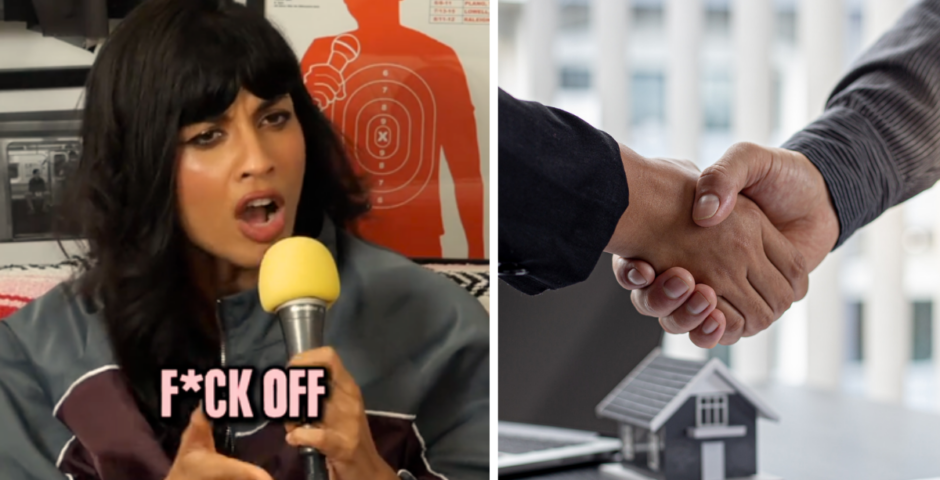 Jameela Jamil hand shake