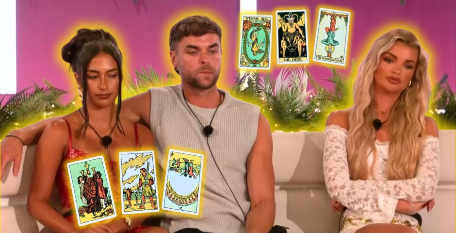 love island 2025 cast shakira hARRY helena and some tarot cards