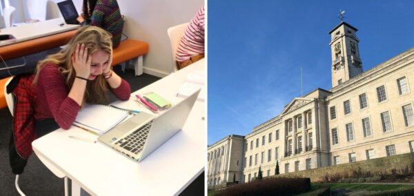 university of nottingham and someone pretending to do an exam