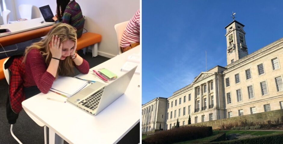 university of nottingham and someone pretending to do an exam