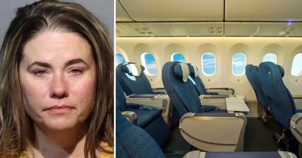 kristy crampton - a plane passenger who allegedly attacked a child on a flight