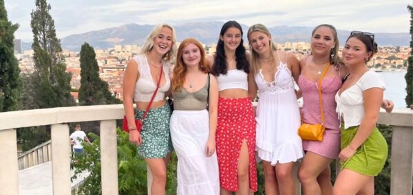 some girls during a summer heat wave. no idea how posh they are - i just liked their outfits