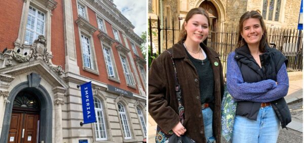 imperial college london and also my friends chessie and emily in front of a university of oxford building