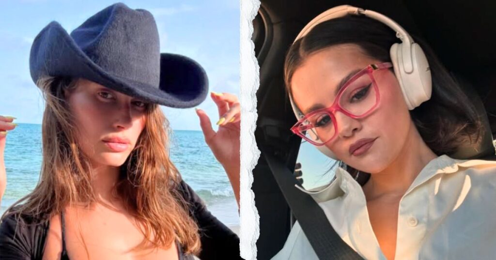 selena gomez and hailey bieber but like the other way round