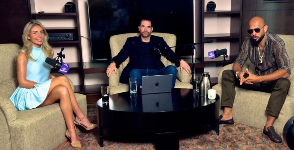 bonnie blue and andrew tate on the disruptors podcast