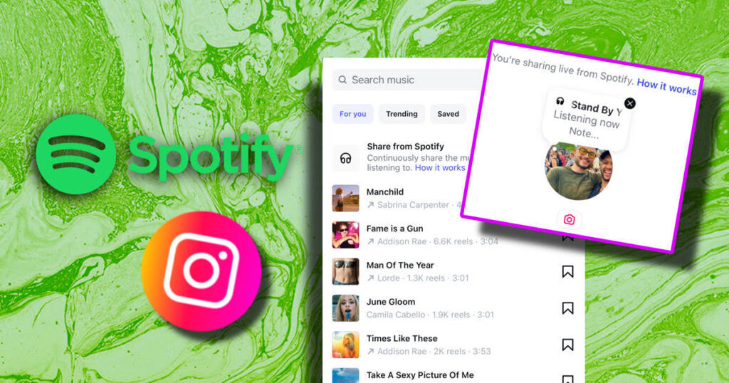 Spotify Instagram link feature