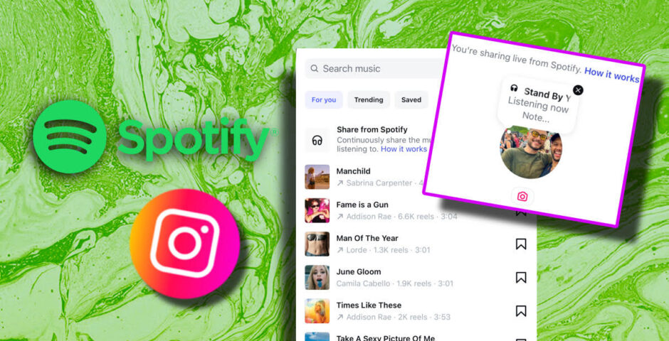 Spotify Instagram link feature