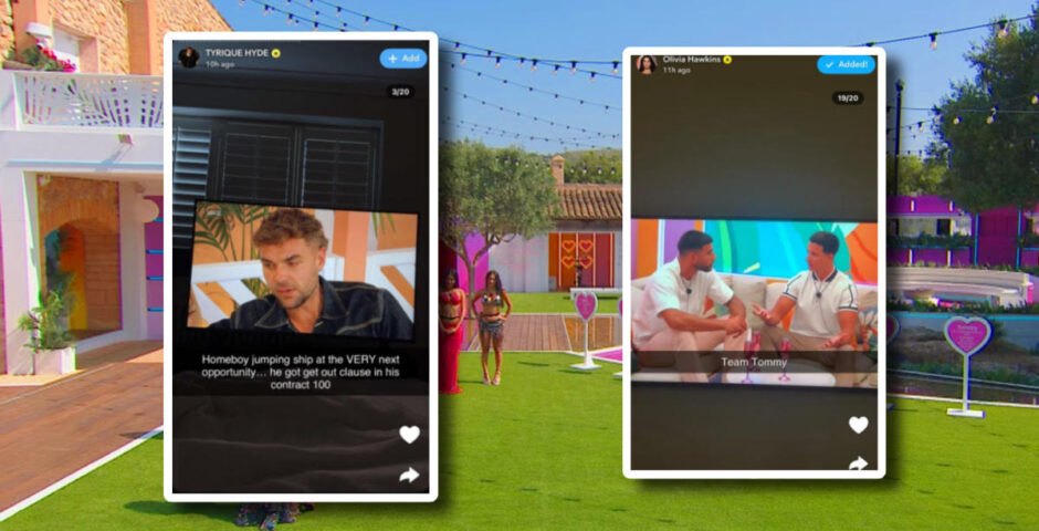 Love Island 2025 Snapchat