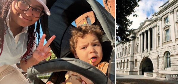 a university student and her son, and also king's college london
