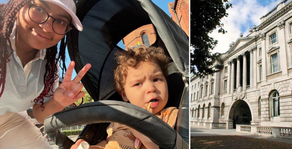 a university student and her son, and also king's college london