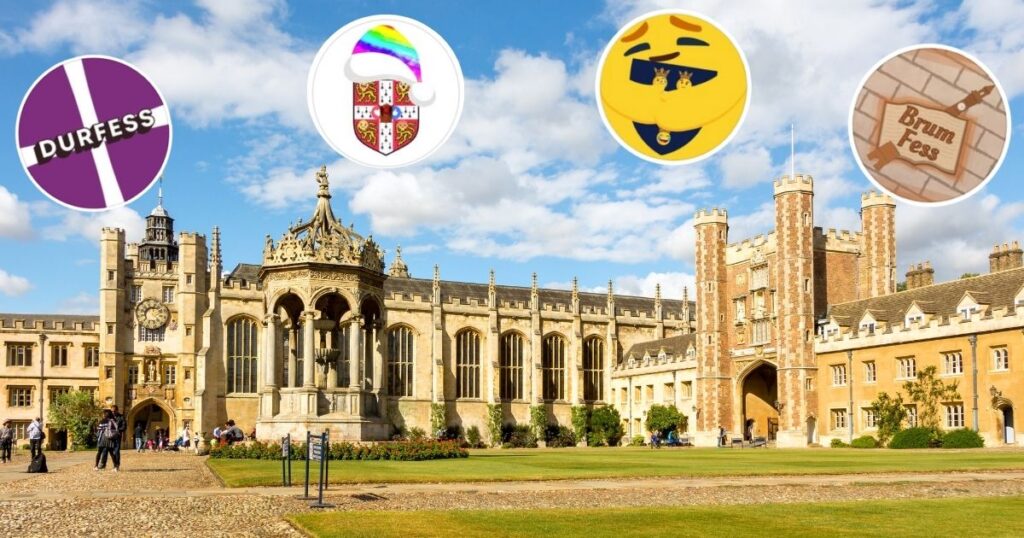 trinity college at the university of cambridge plus some profile pics of assorted university confessions pages