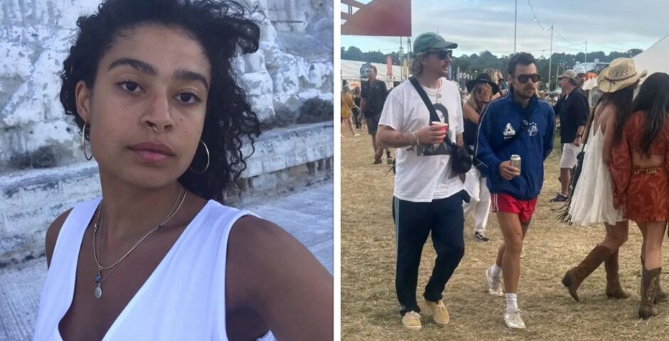 harry styles glastonbury kiss