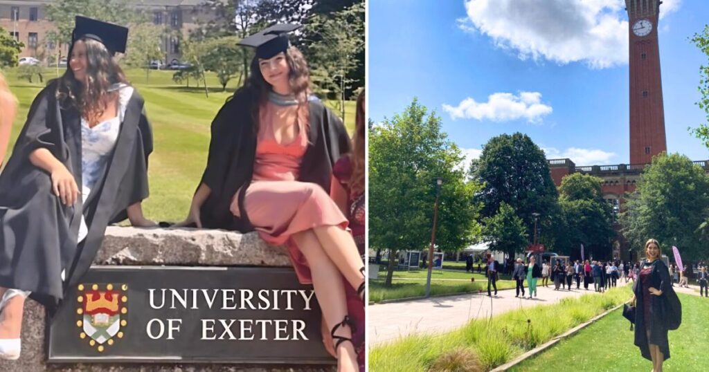 university of birmingham and university of exeter students graduating