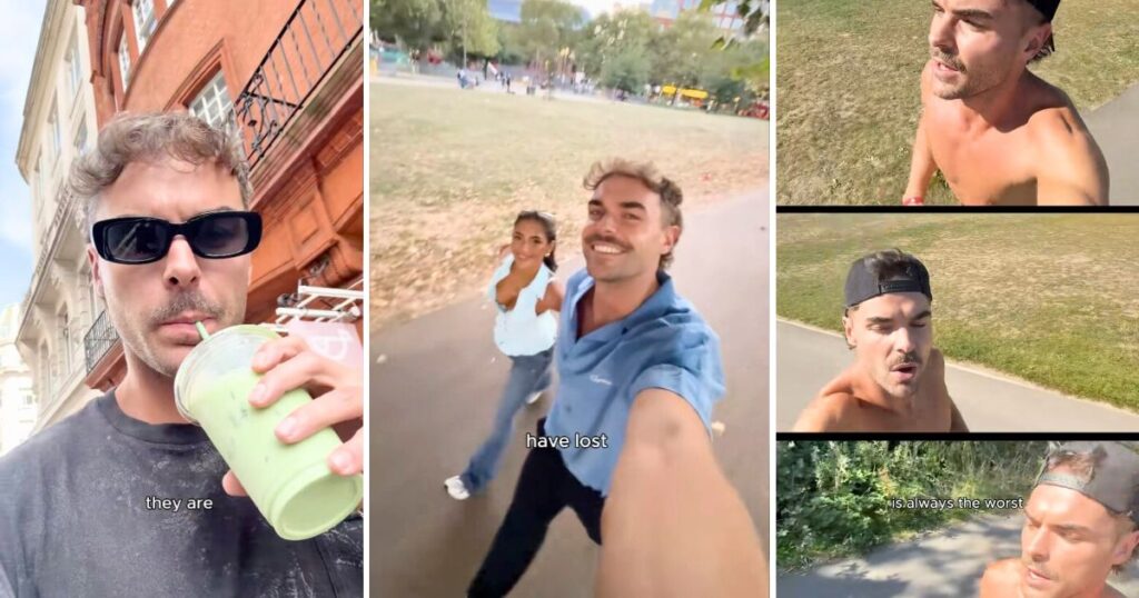 harry cooksley and shakira from love island in a tiktok vlog