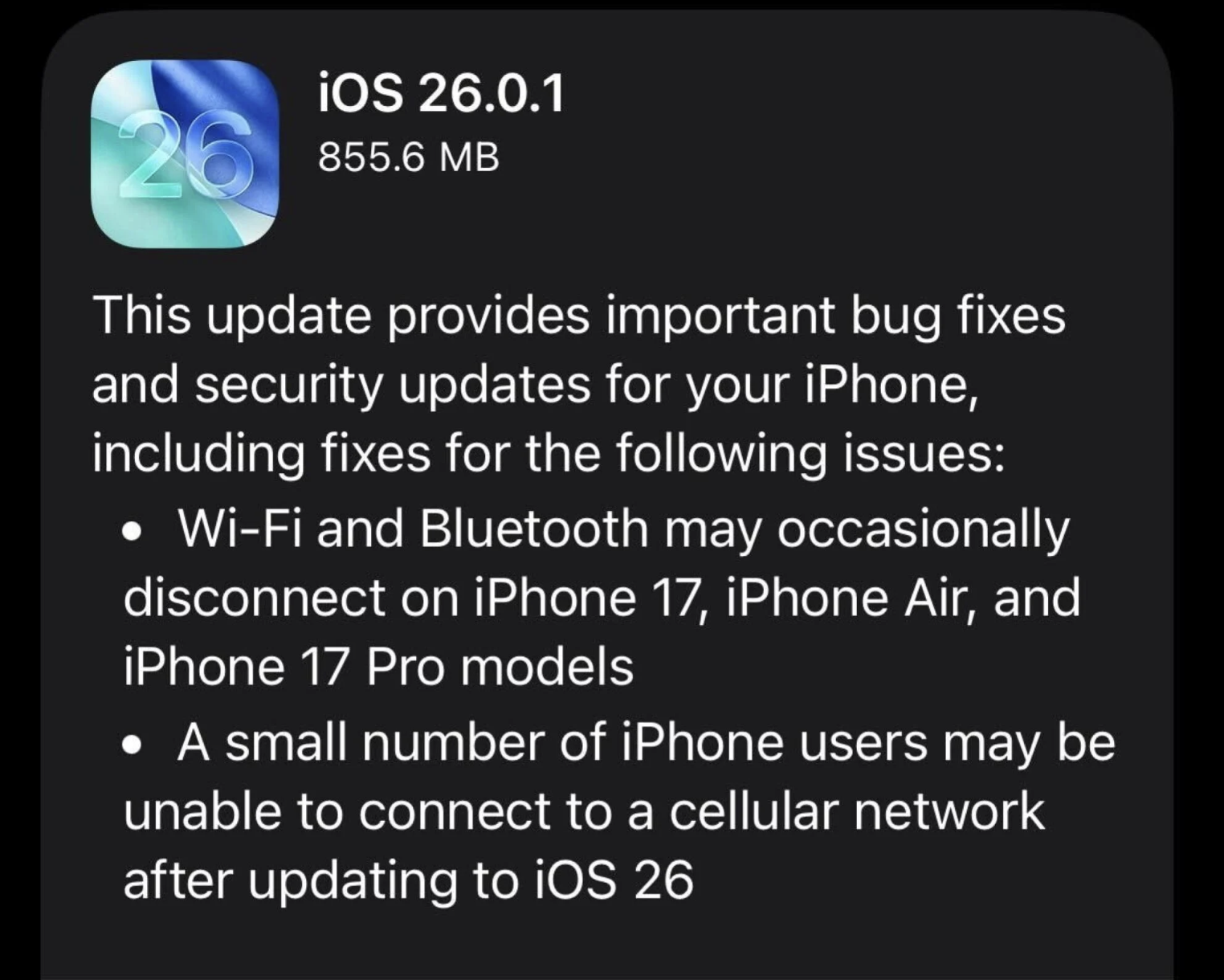 Apple releases iOS 26 update to fix problems it's been dragged for
