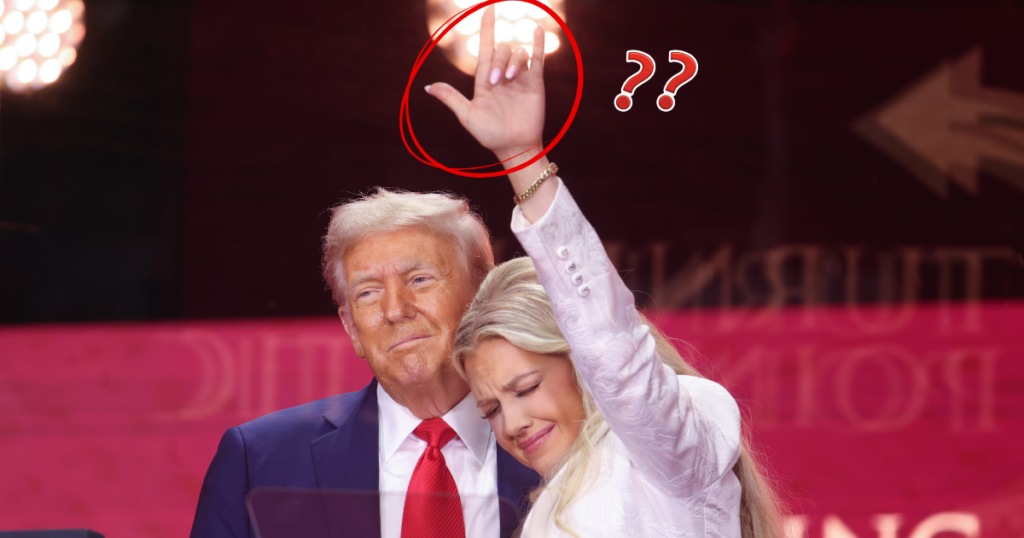Charlie Erika Kirk hand sign