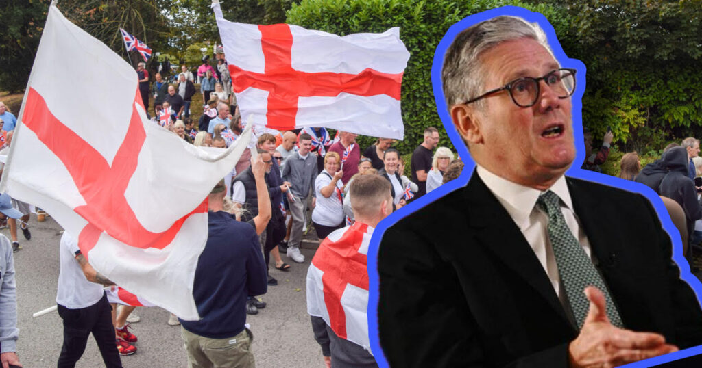 Keir Starmer flags
