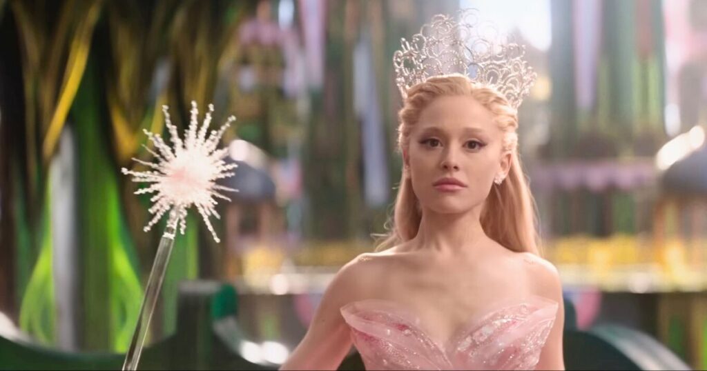 wicked for good ariana grande glinda magic