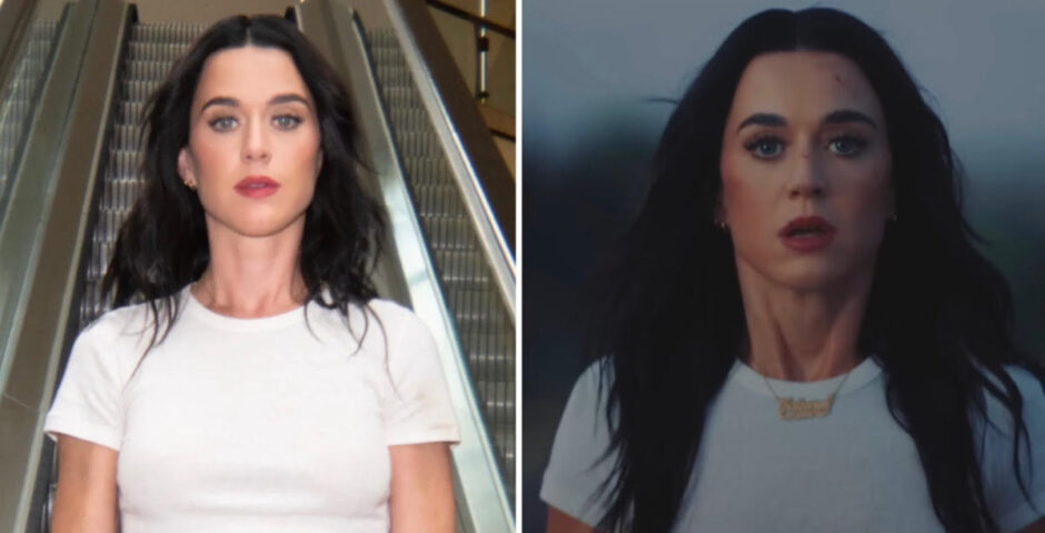 Katy Perry split bandaids