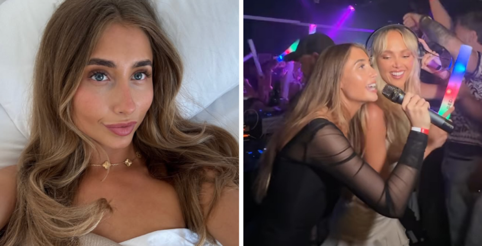 Lily Phillips on a night out