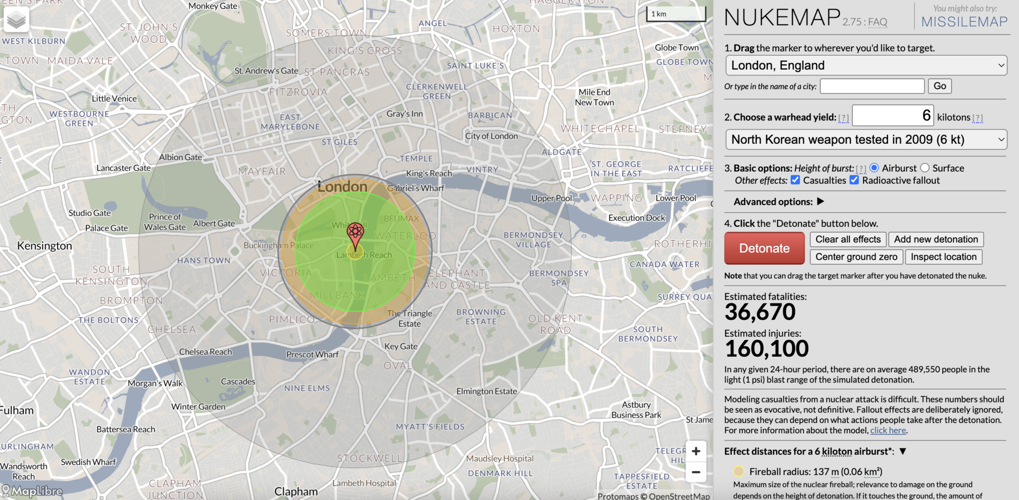 Nuke Map Ramp Scary 'Nuke Map' allows you to see if you'd survive a nuclear blast