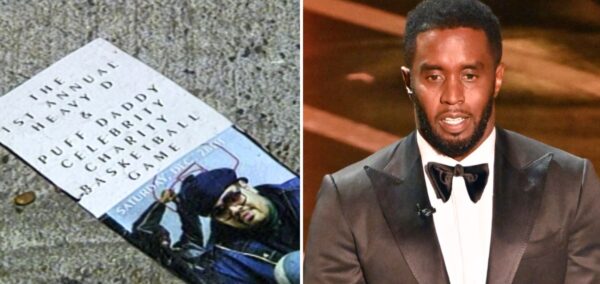 sean combs p diddy and then a flyer for the basketball event