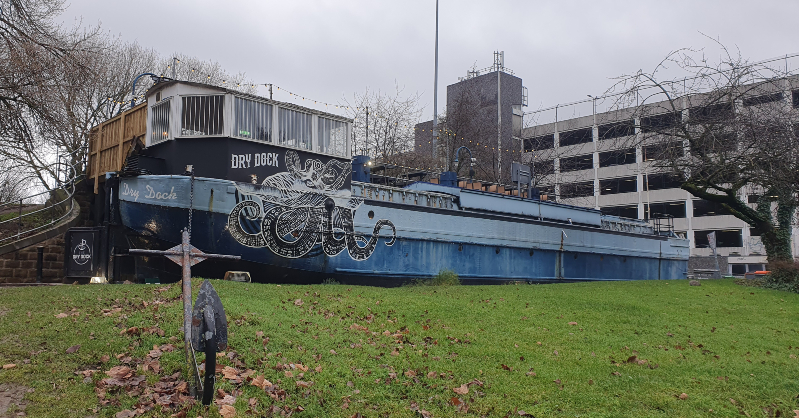 a pub in a boat