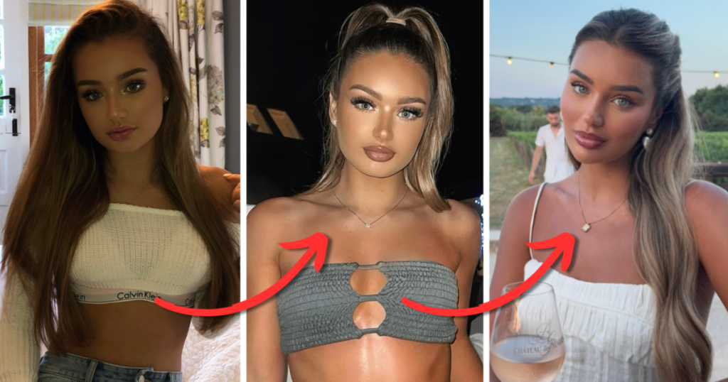 The transformation Lucinda Strafford has had before and after Love Island