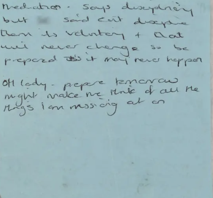 All of Lucy Letby's chilling 'confession' notes in full