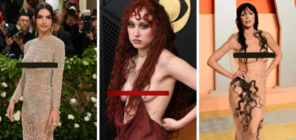 Celebs wore naked dress