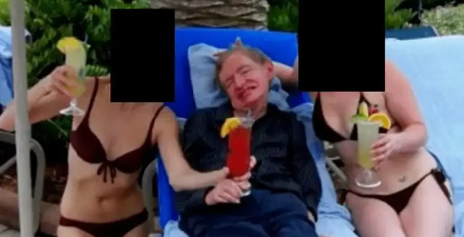 Truth picture Stephen Hawking women bikinis