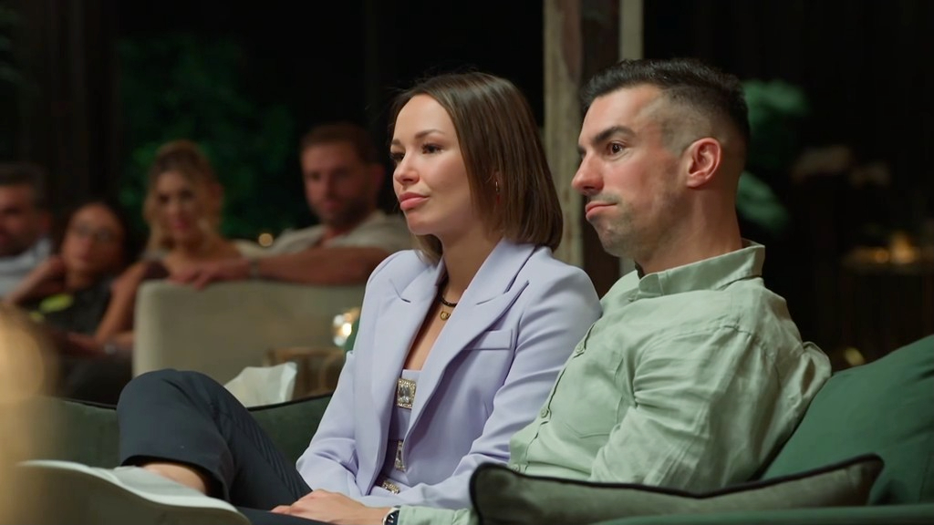 Stella and Filip during an emotional commitment ceremony mafs australia 2026