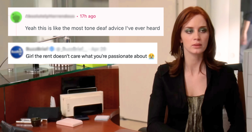 emily blunt in the devil wears prada and her tone deaf careers advice